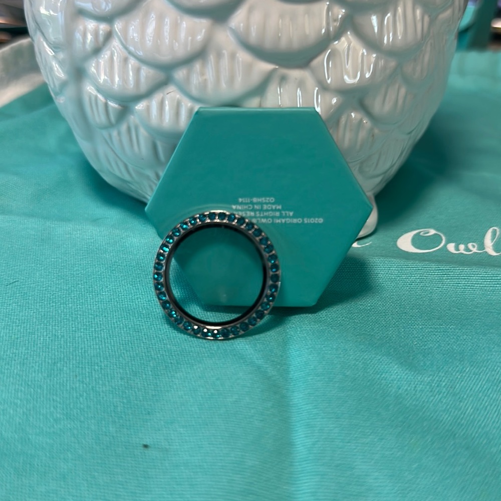 Origami Owl Teal hostess only Living Locket face. Retired
